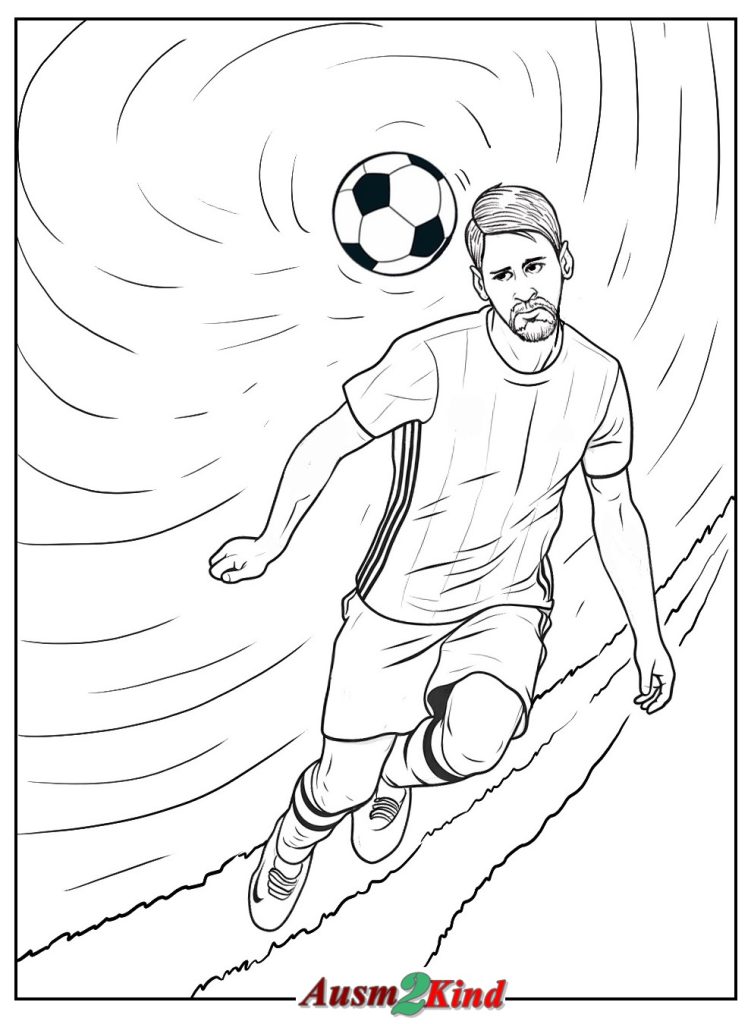 Ausmalbilder Messi. 18 Stück Malvorlagen Fußball - Kostenlos