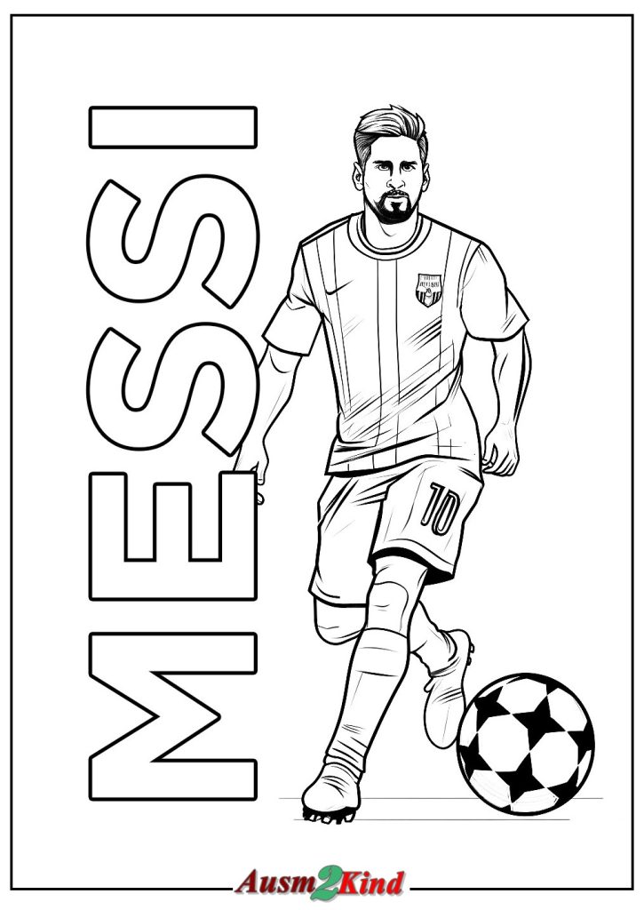 Ausmalbilder von Lionel Messi - Kostenlos