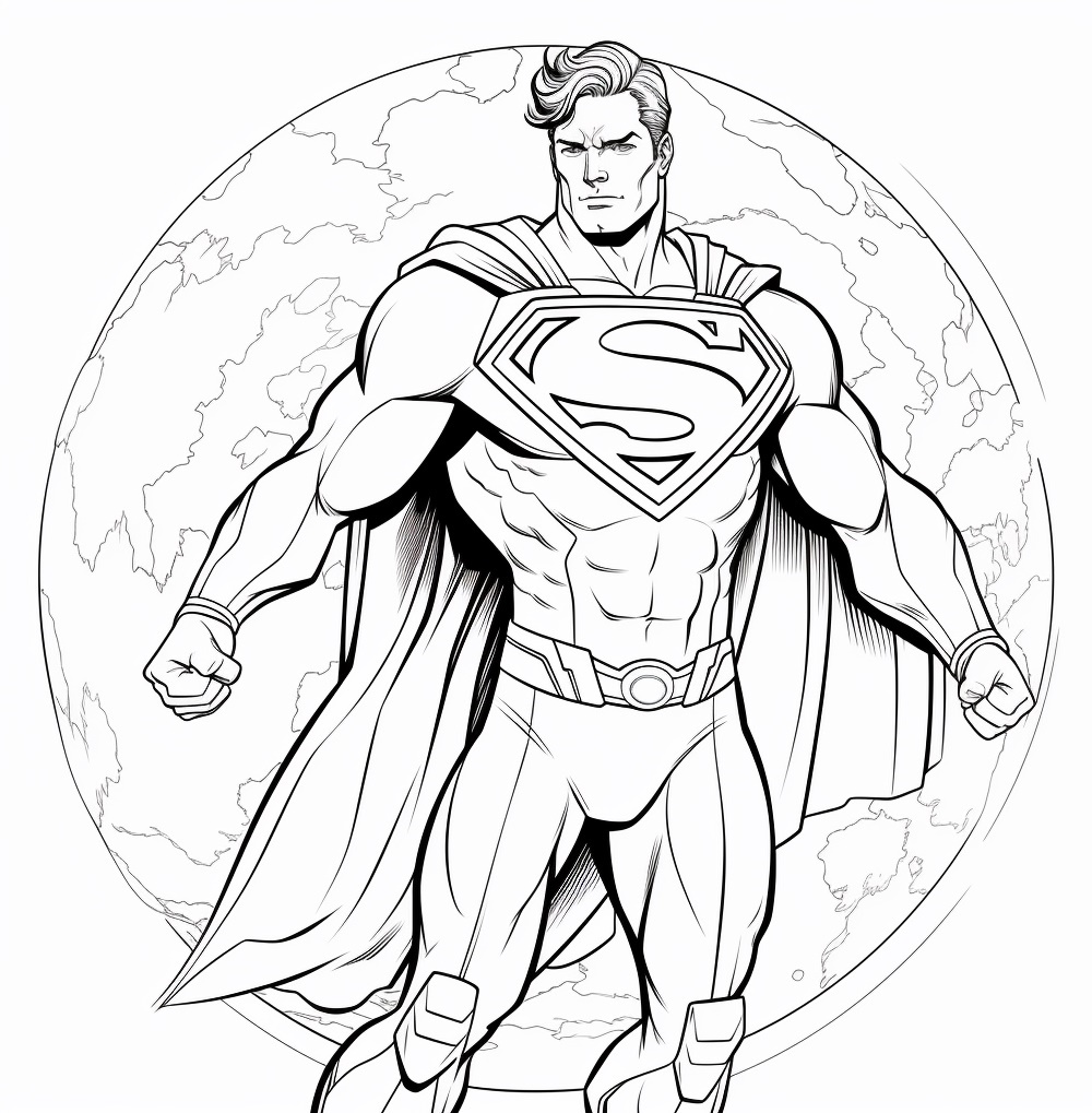 Ausmalbilder Superman. 14 Stück Superman Sammlung - Drucken