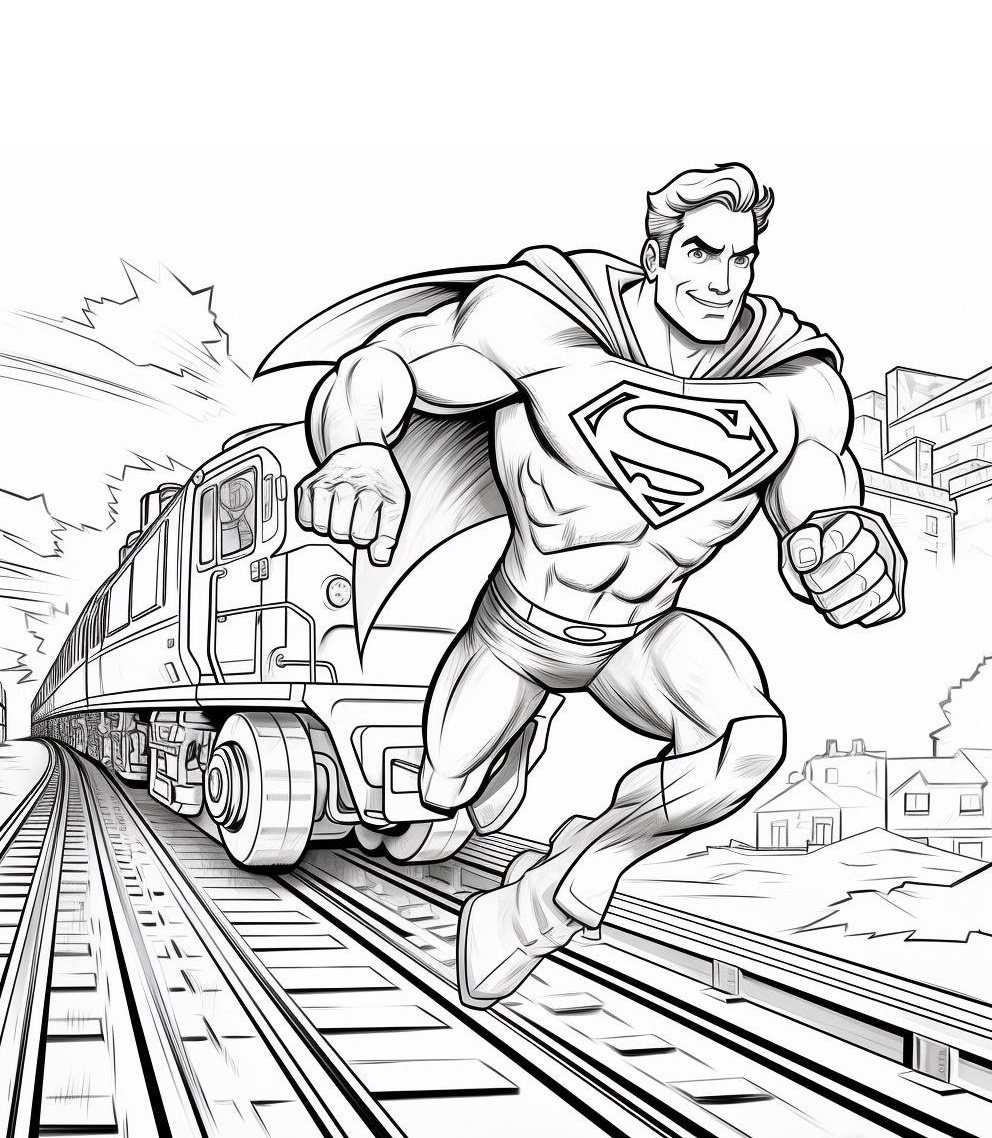 Ausmalbilder Superman Kostenlos als PDF - Drucken