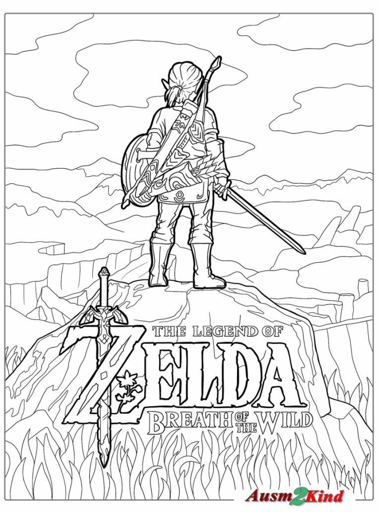 Ausmalbilder Zelda. 14 Stück Malvorlagen Zelda Link