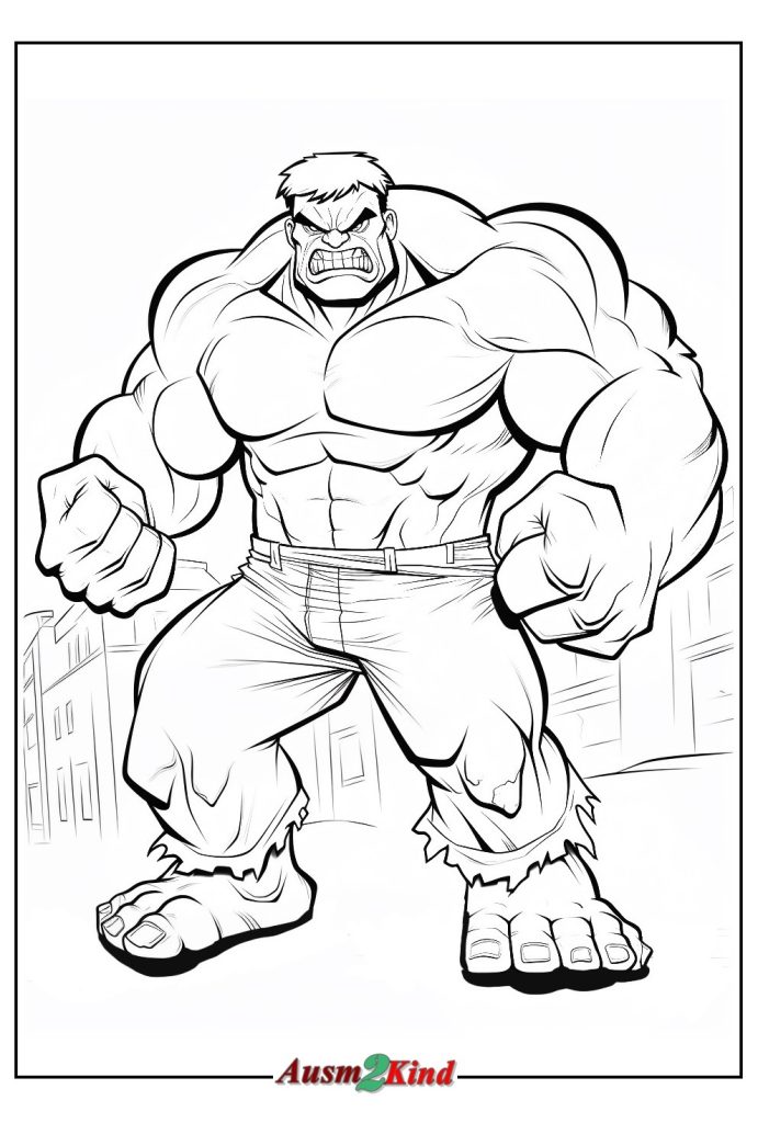 Ausmalbilder Hulk zum Ausdrucken - Kostenlos