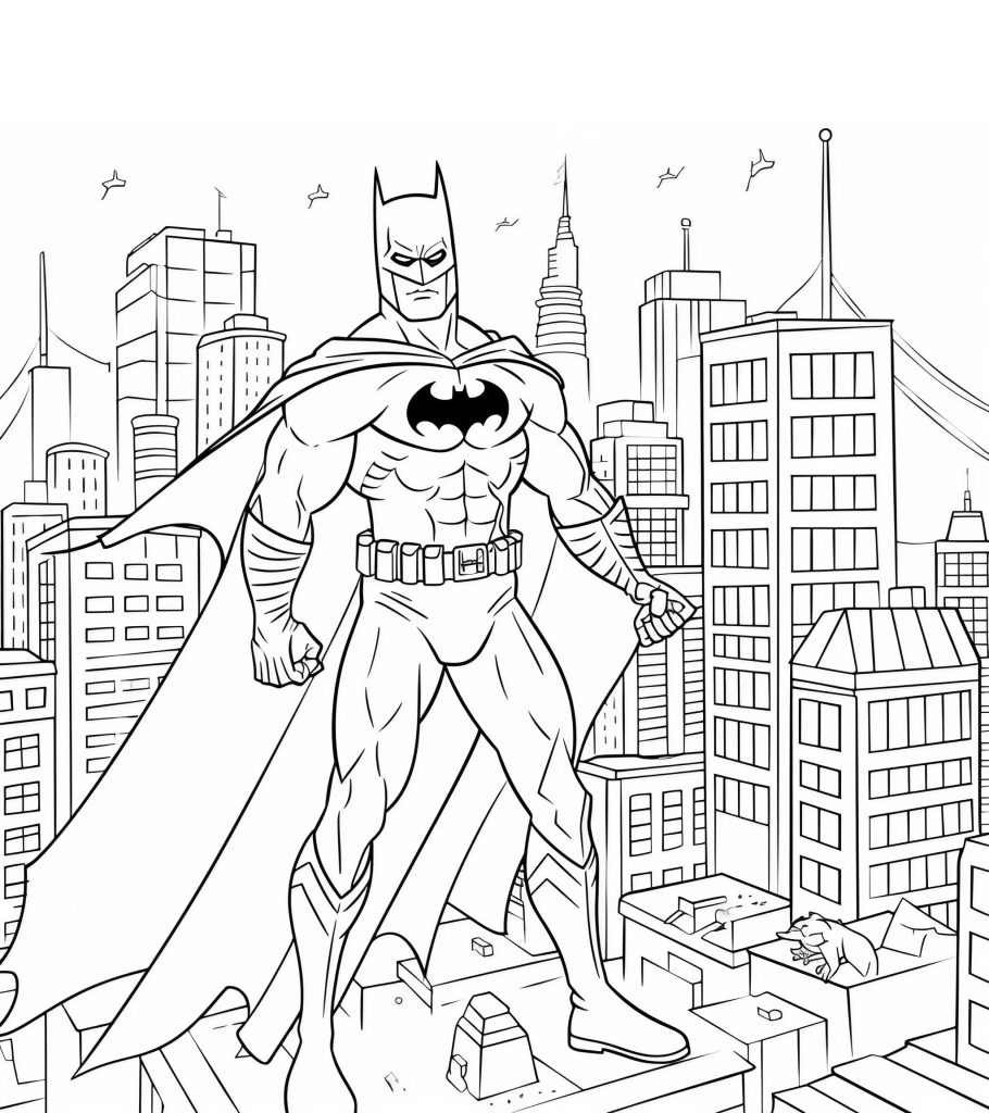 Ausmalbilder Batman. 13 Stück Malvorlagen für Kinder - Drucken