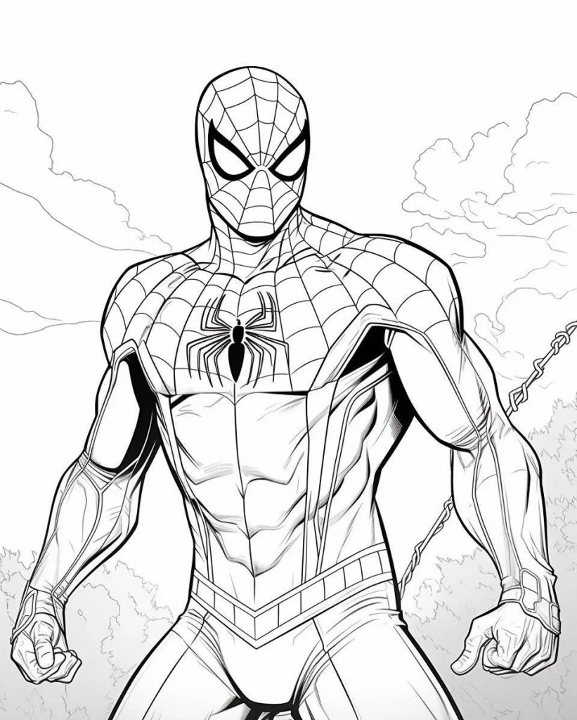 Ausmalbilder Spiderman. Malvorlagen Superhelden von Sammlung - 38 Bilder