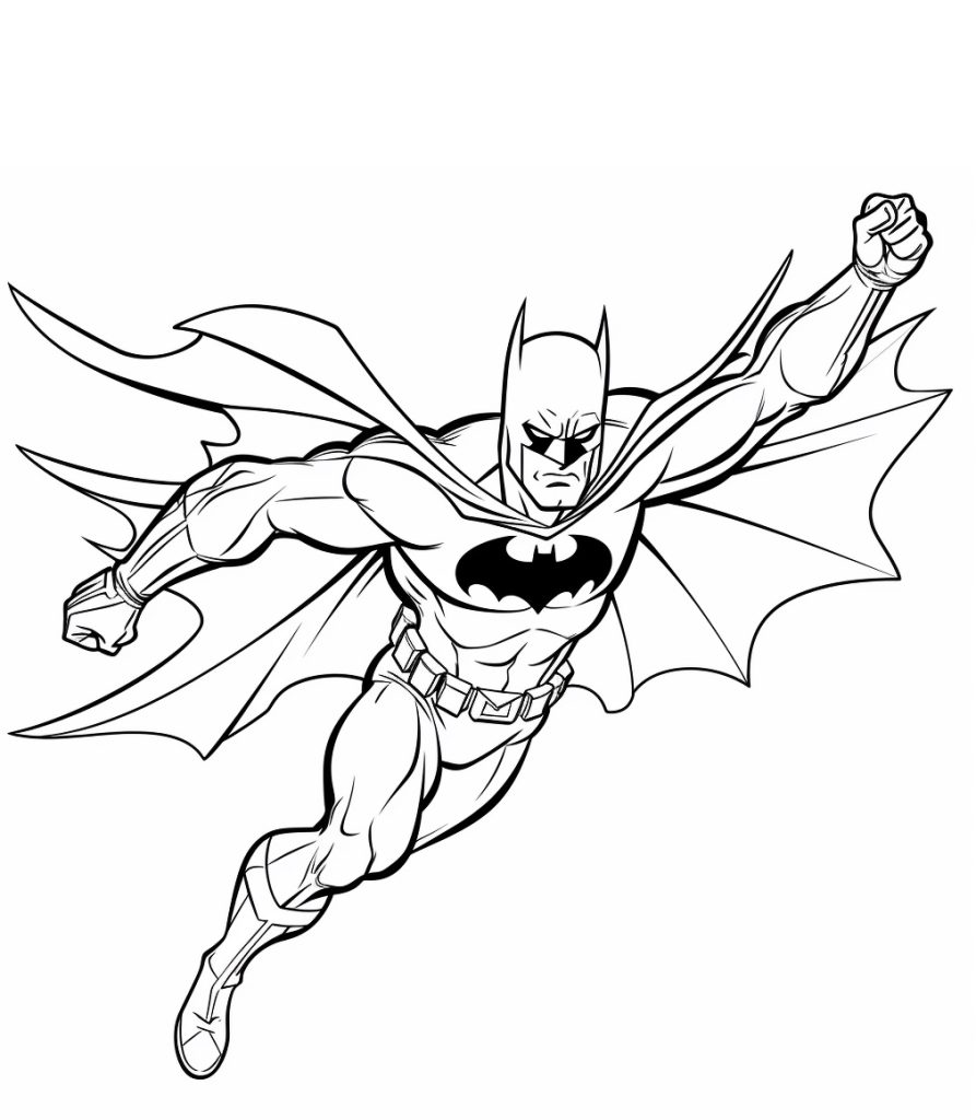 Ausmalbild Batman der Superheld