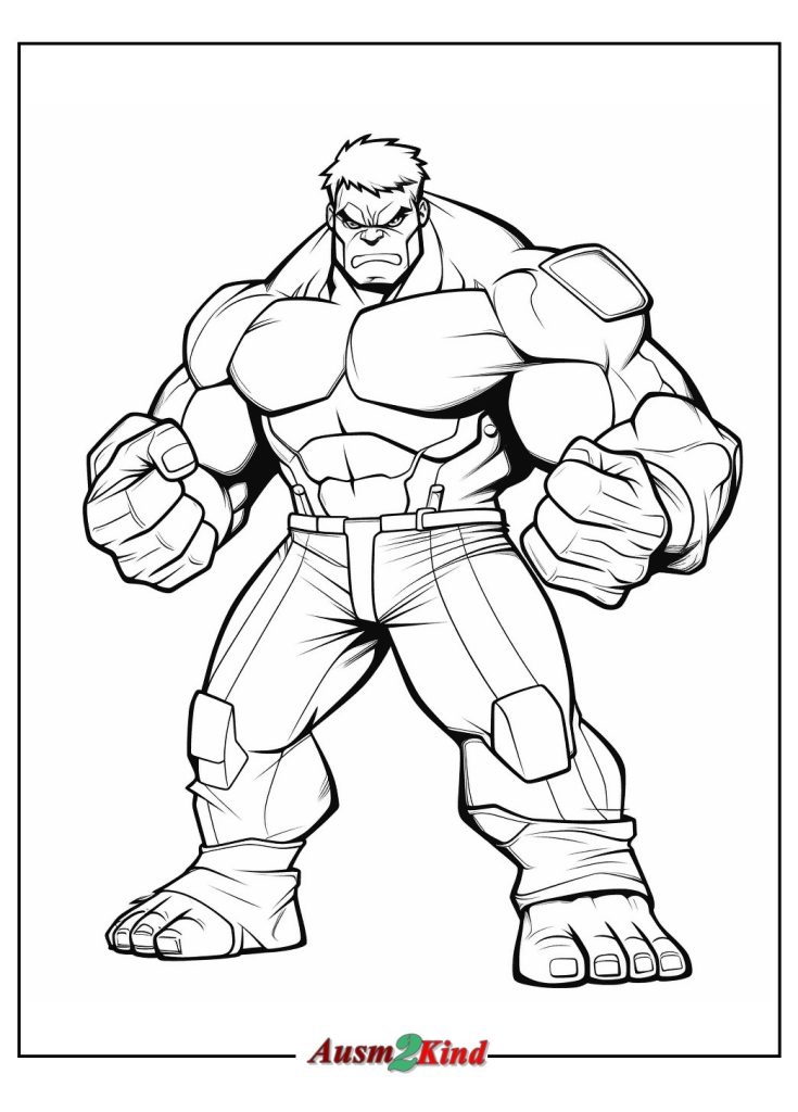 Große Hulk Ausmalbild zum Ausdrucken
