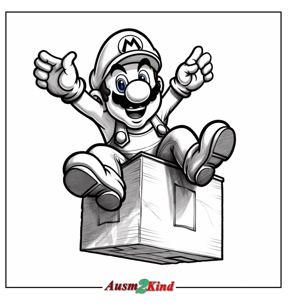 Ausmalbild Mario