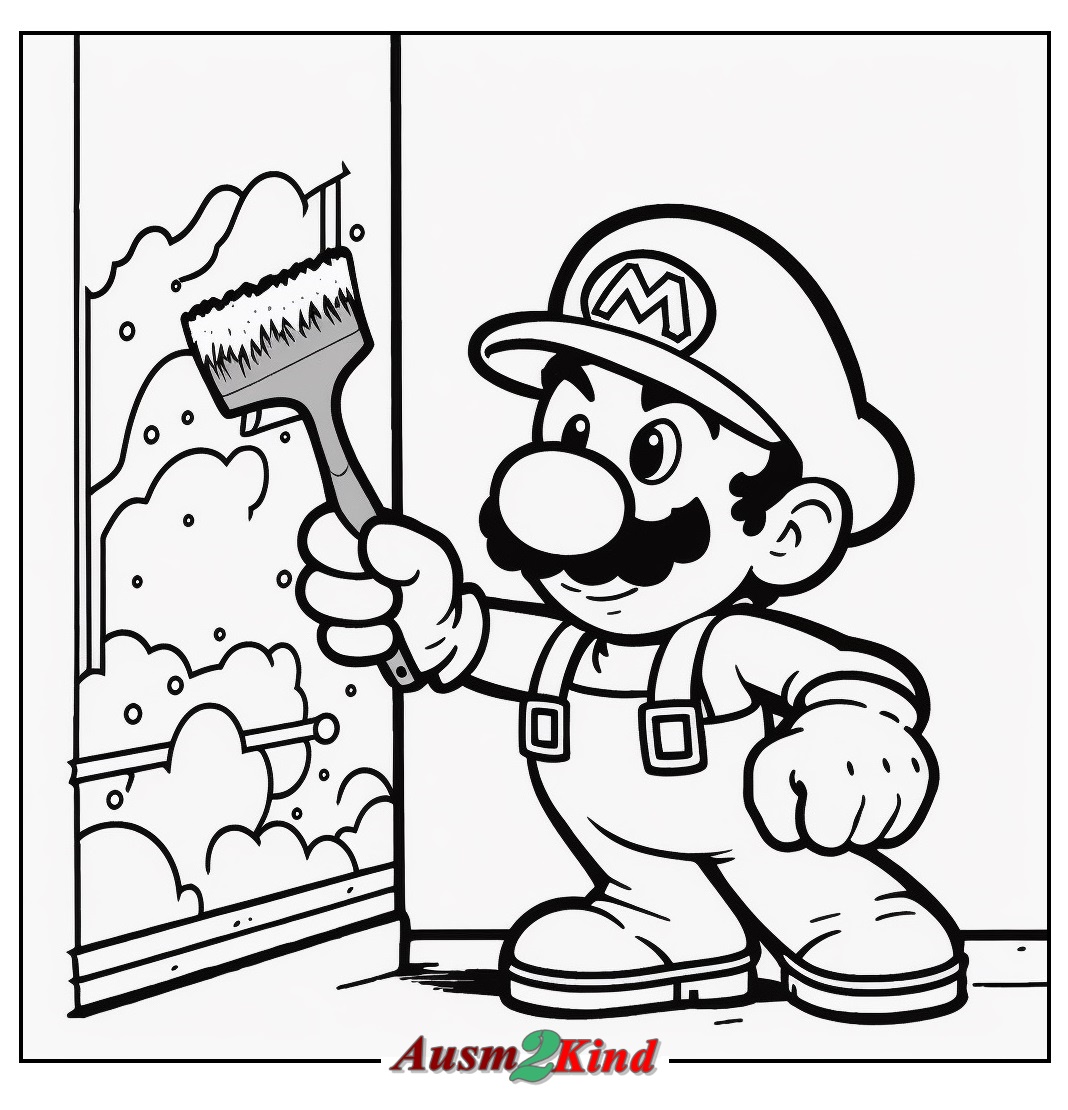 Mario zum Ausmalen