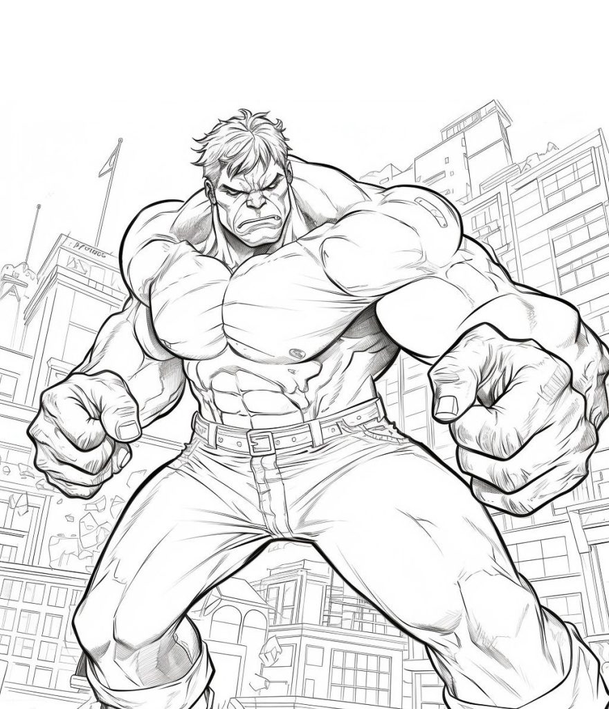 Hulk zum Ausmalen