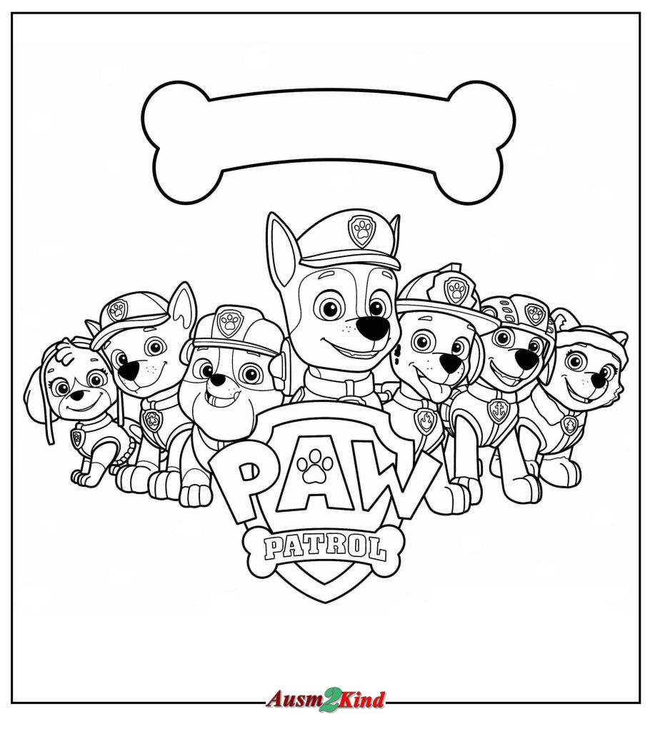 Paw Patrol Ausmalbilder für Kinder