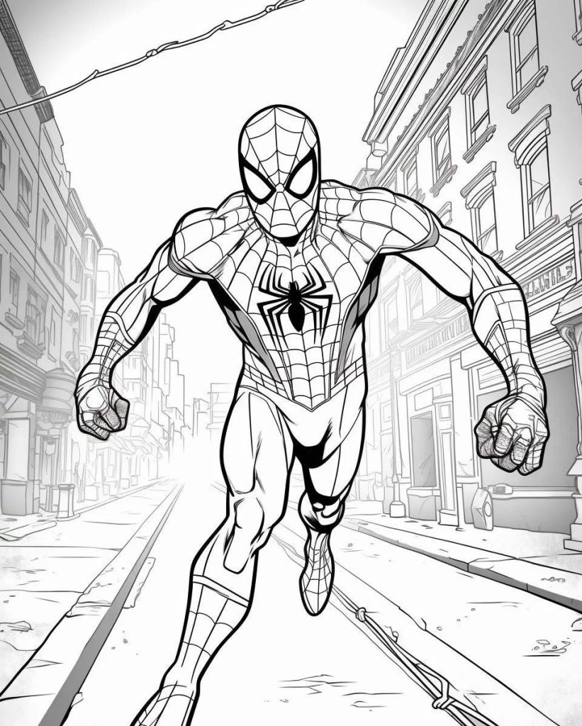 Ausmalbilder Spiderman. Malvorlagen Superhelden von Sammlung