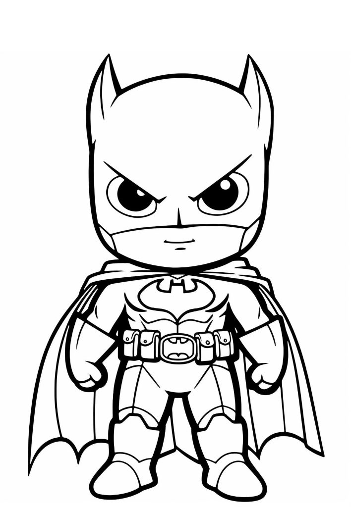 Detaillierte Ausmalbild von Batman