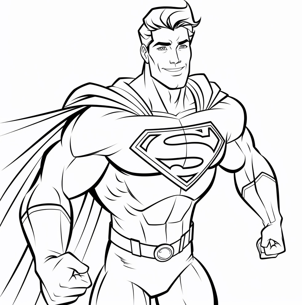 Superman Ausmalbild Einfach