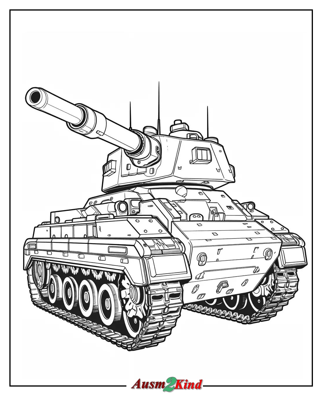Ausmalbild Panzer Leopard 2