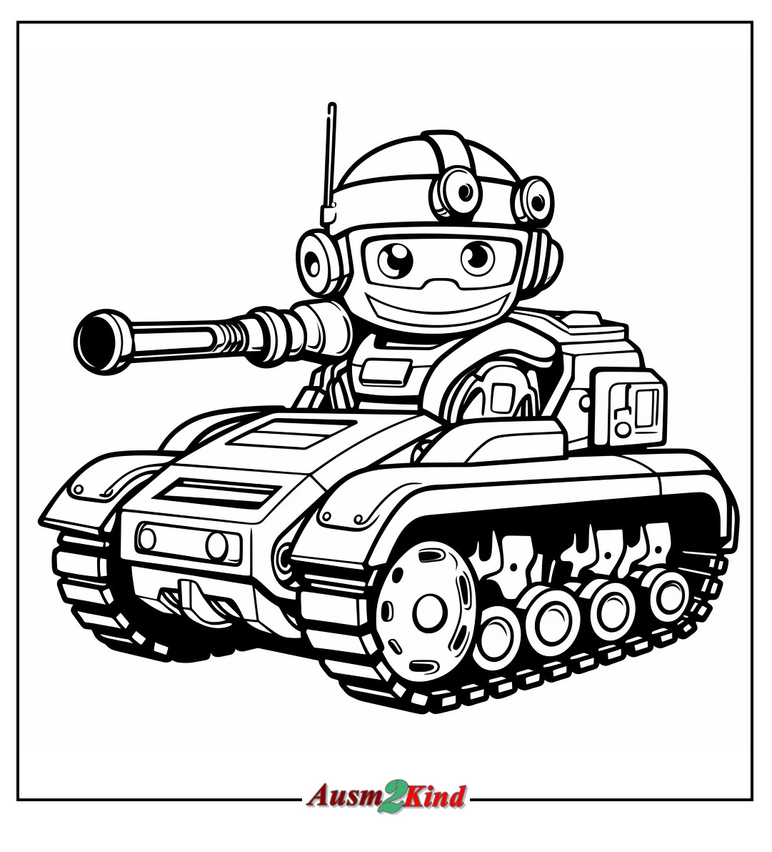 Panzer zum Ausmalen für Kinder