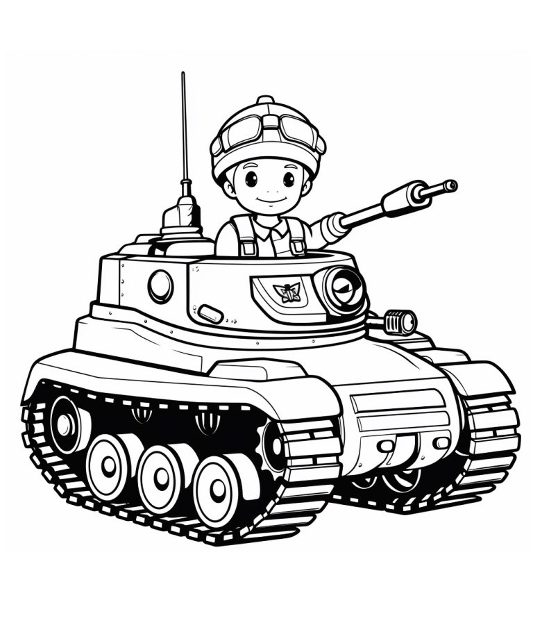Ausmalbilder Panzer. 24 Malvorlagen Militär Einfach und Detaillierte