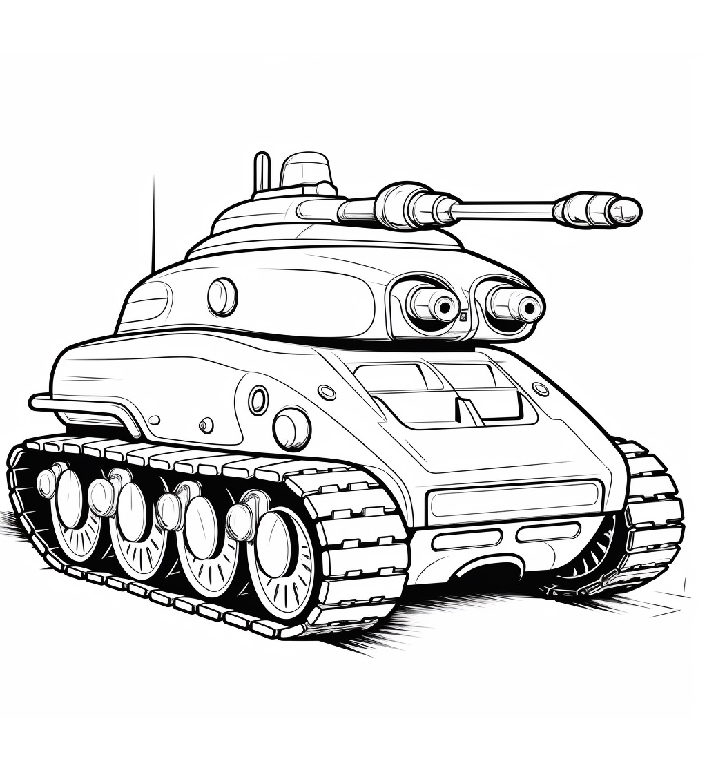 Ausmalbild Panzer Bundeswehr zum Ausdrucken