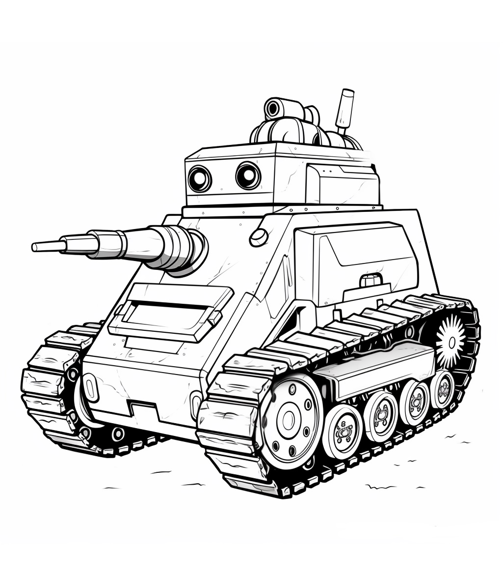 Leichter Gepanzerter Panzer Ausmalbild zum Ausdrucken