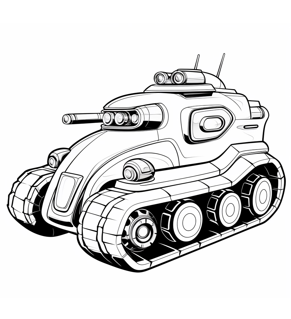 Militär Panzer Ausmalbild zum Ausdrucken