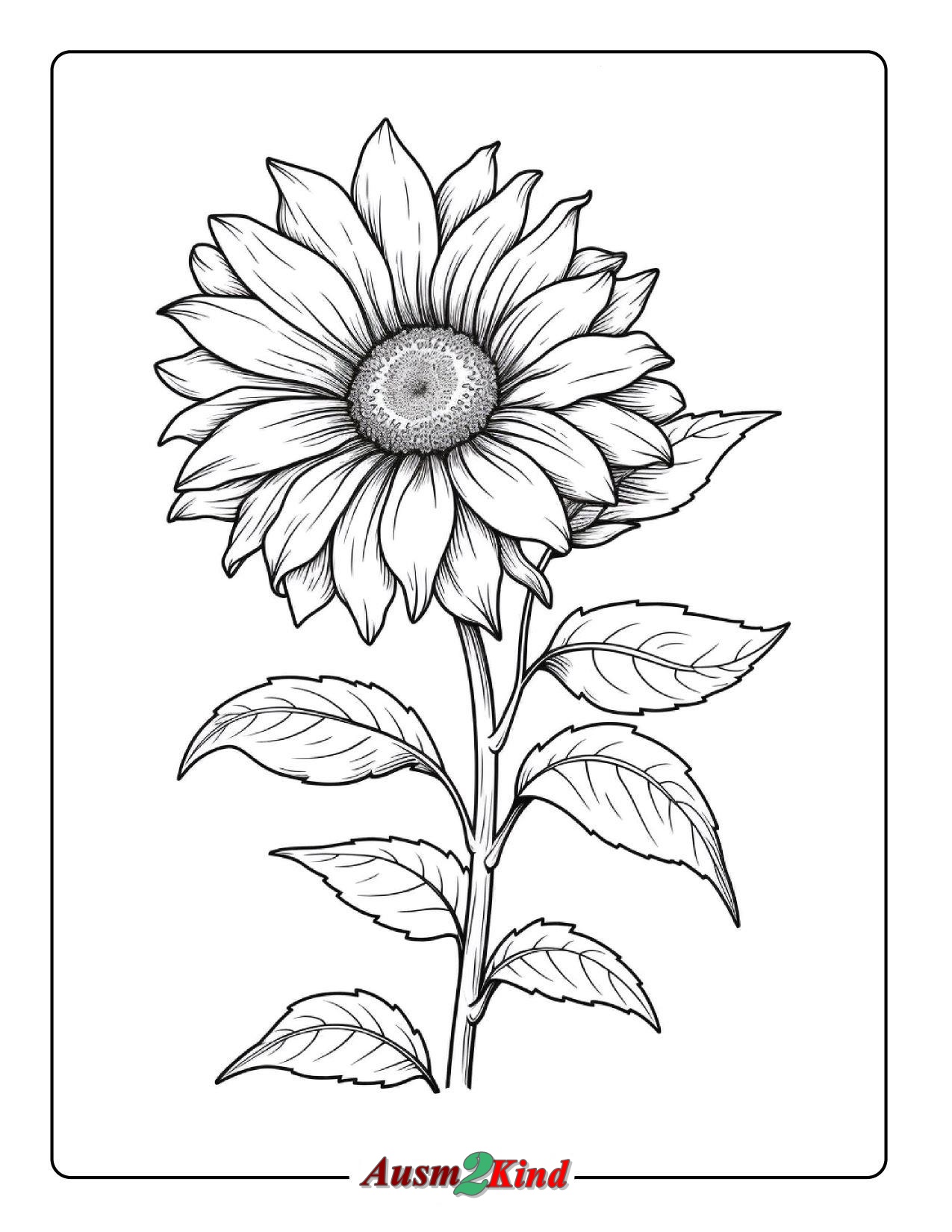 Schöne Sonnenblume zum Ausdrucken Kostenlos in PDF