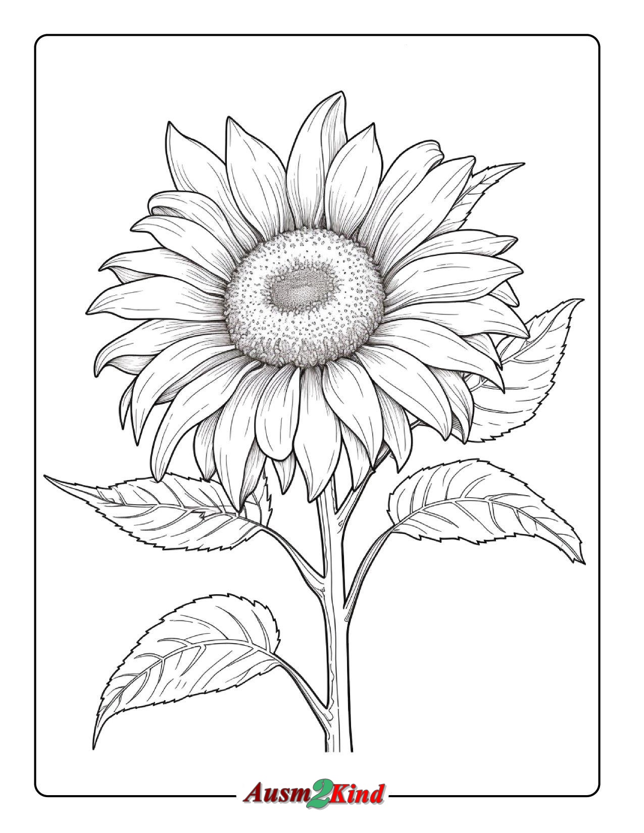 Sonnenblume Ausmalbilder zum Ausdrucken und Downloaden