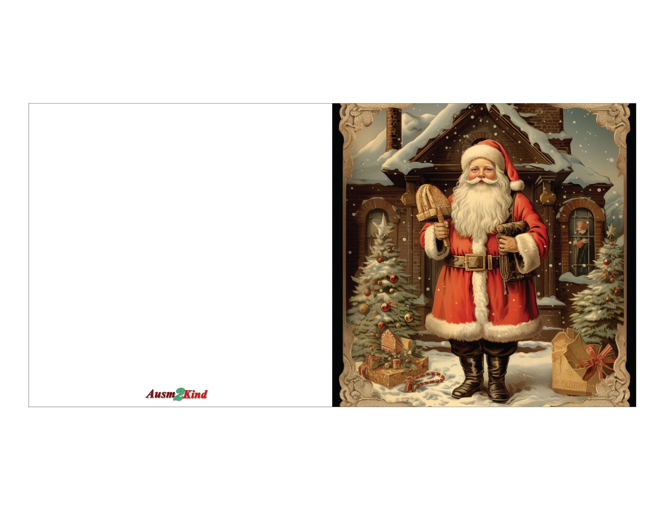 Weihnachtskarten zum Ausdrucken im Vintage Stil