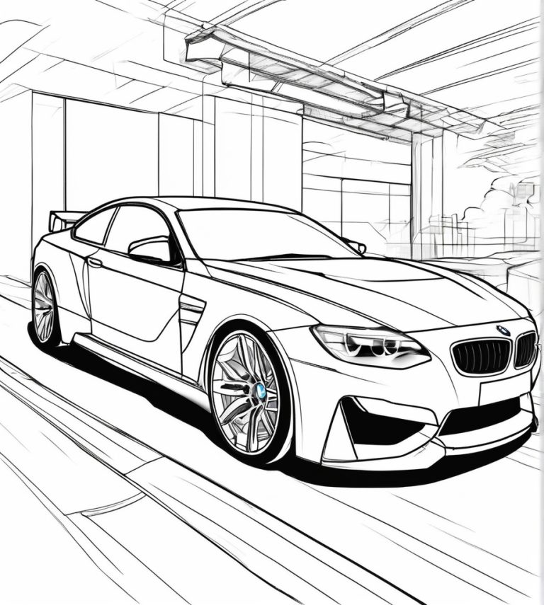 Ausmalbilder BMW. Einzigartige BMW Auto Malvorlagen – 24 Bilder