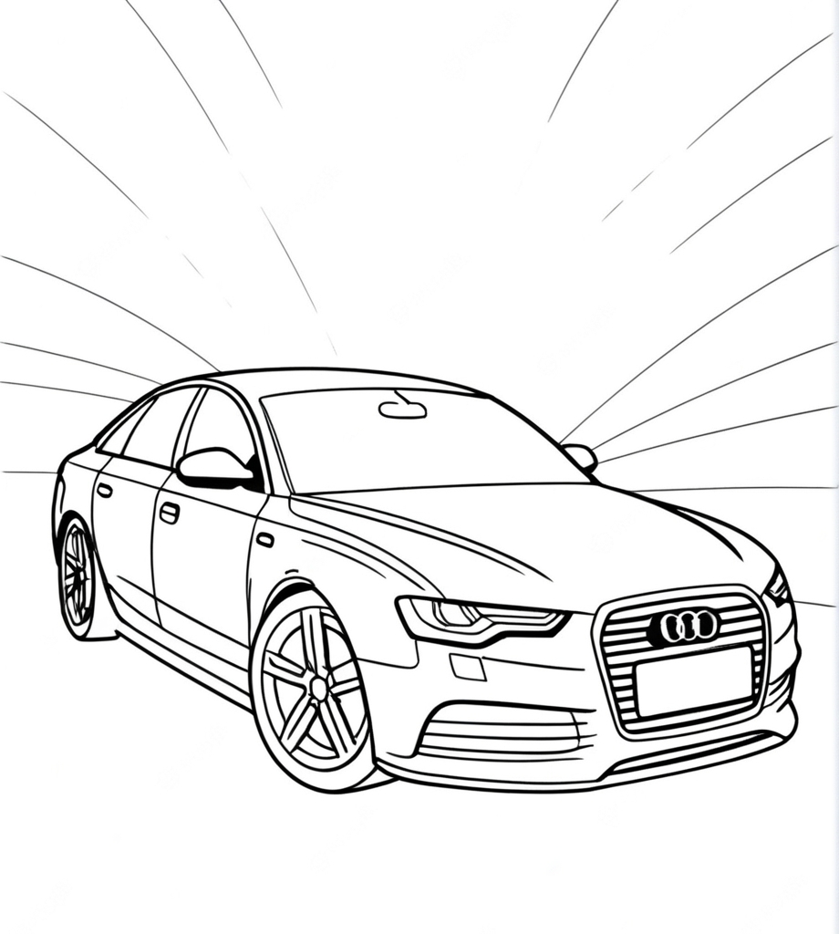 Audi a6 Ausmalbilder zum Ausdrucken und Herunterladen