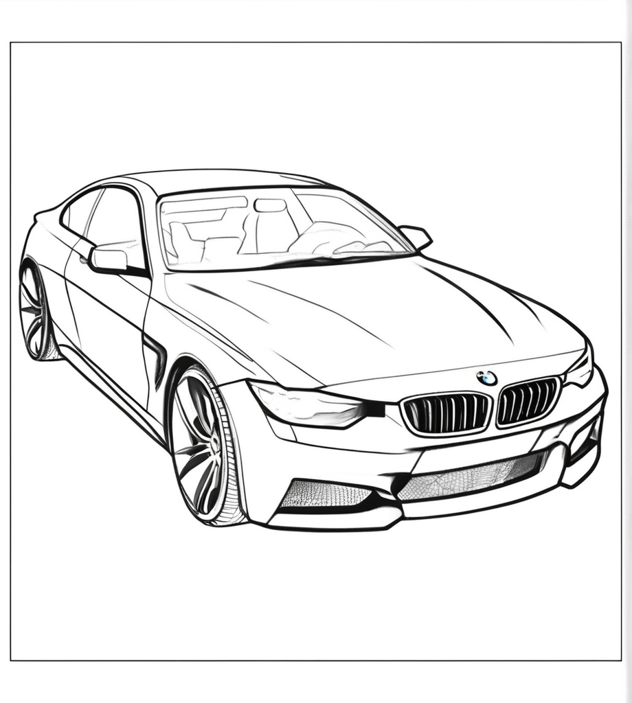 Ausmalbild BMW M5 Kostenlos