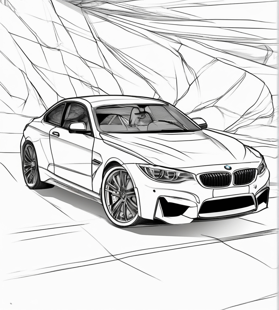 Schnelles BMW Ausmalbild zum Ausdrucken
