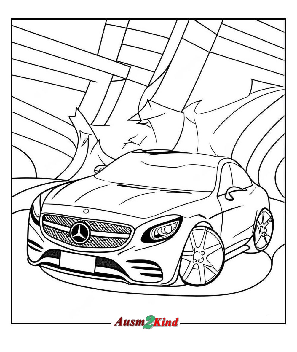 Ausmalbilder Mercedes Auto für Jungen