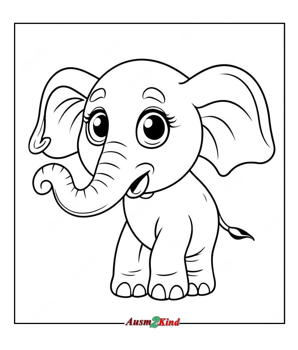Elefant Ausmalbilder für Kinder
