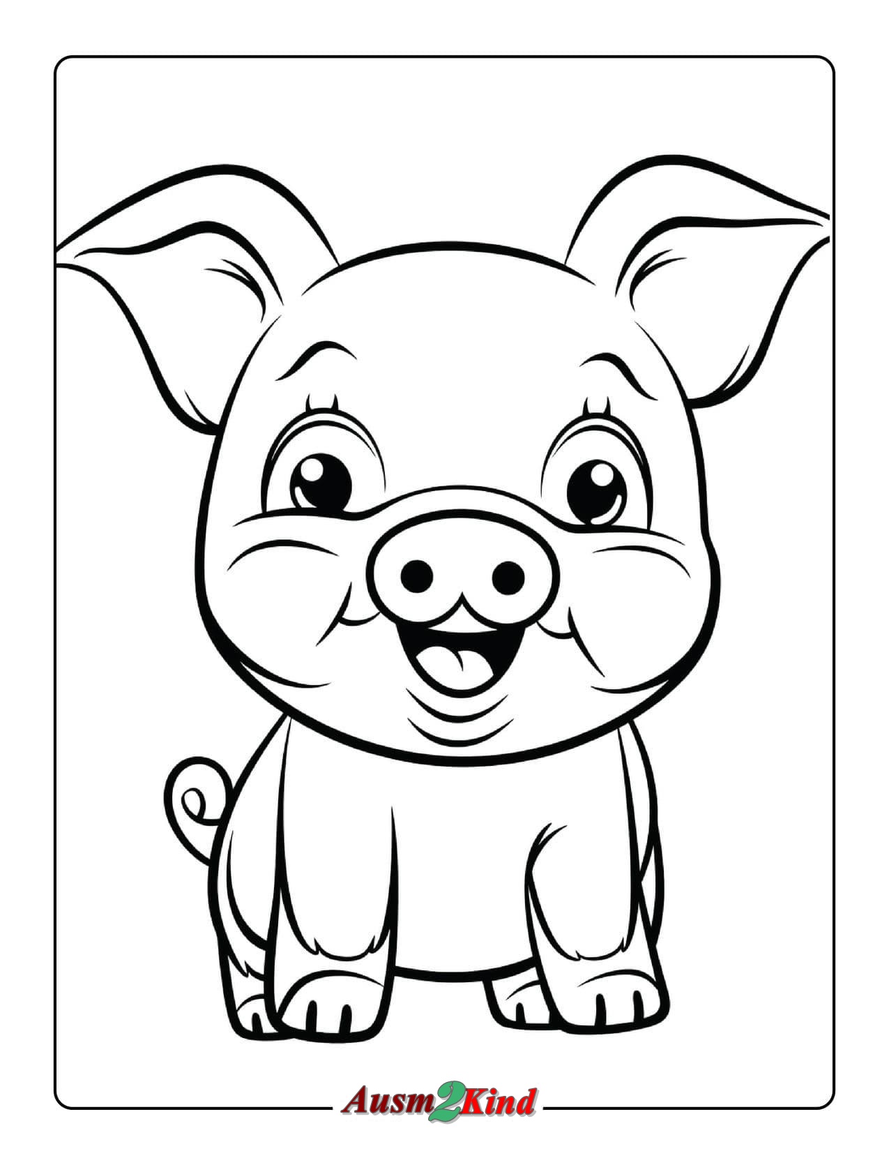 Lustige Schwein Ausmalbild zum Ausdrucken