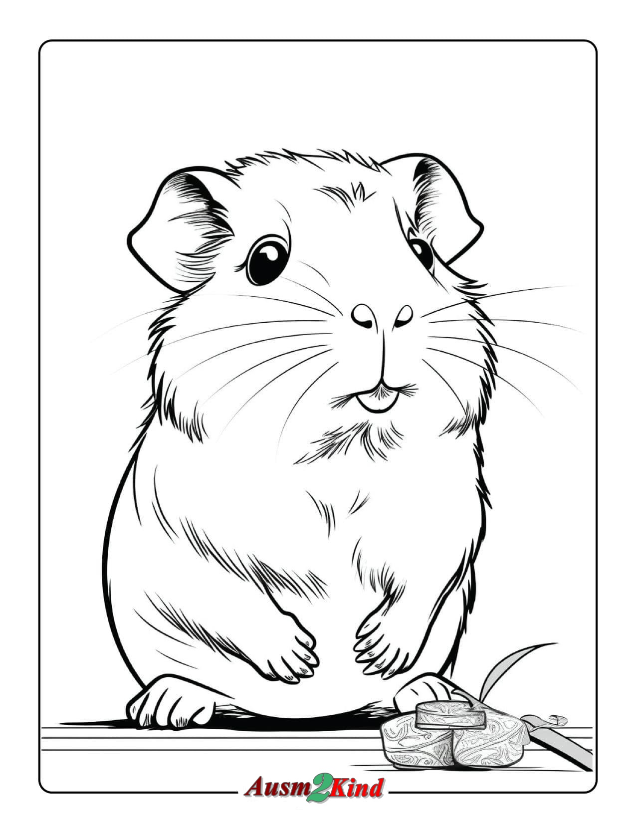 Lustiger Hamster Ausmalbild zum Ausdrucken Kostenlos