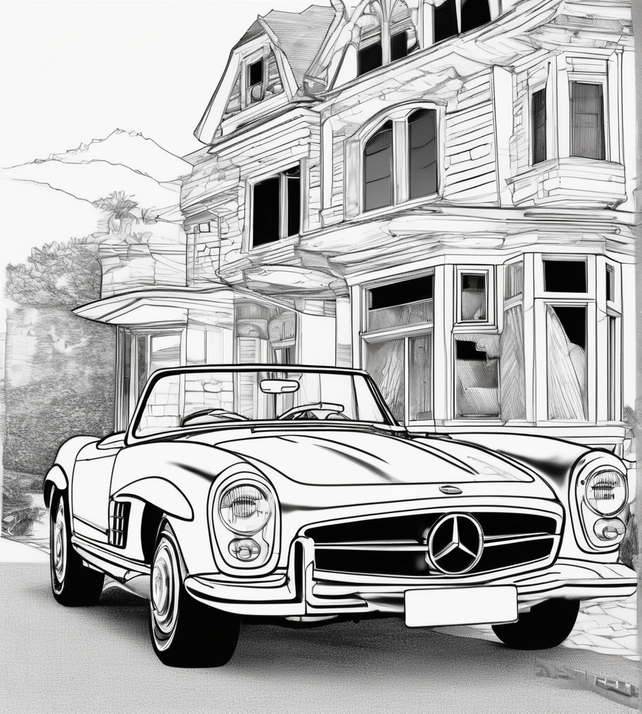 Malvorlagen Altes Mercedes zum Ausdrucken - Kostenlos