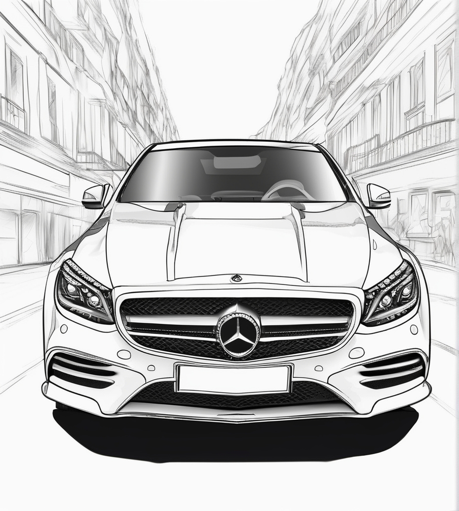 Ausmalbild Mercedes in Ihrer Stadt