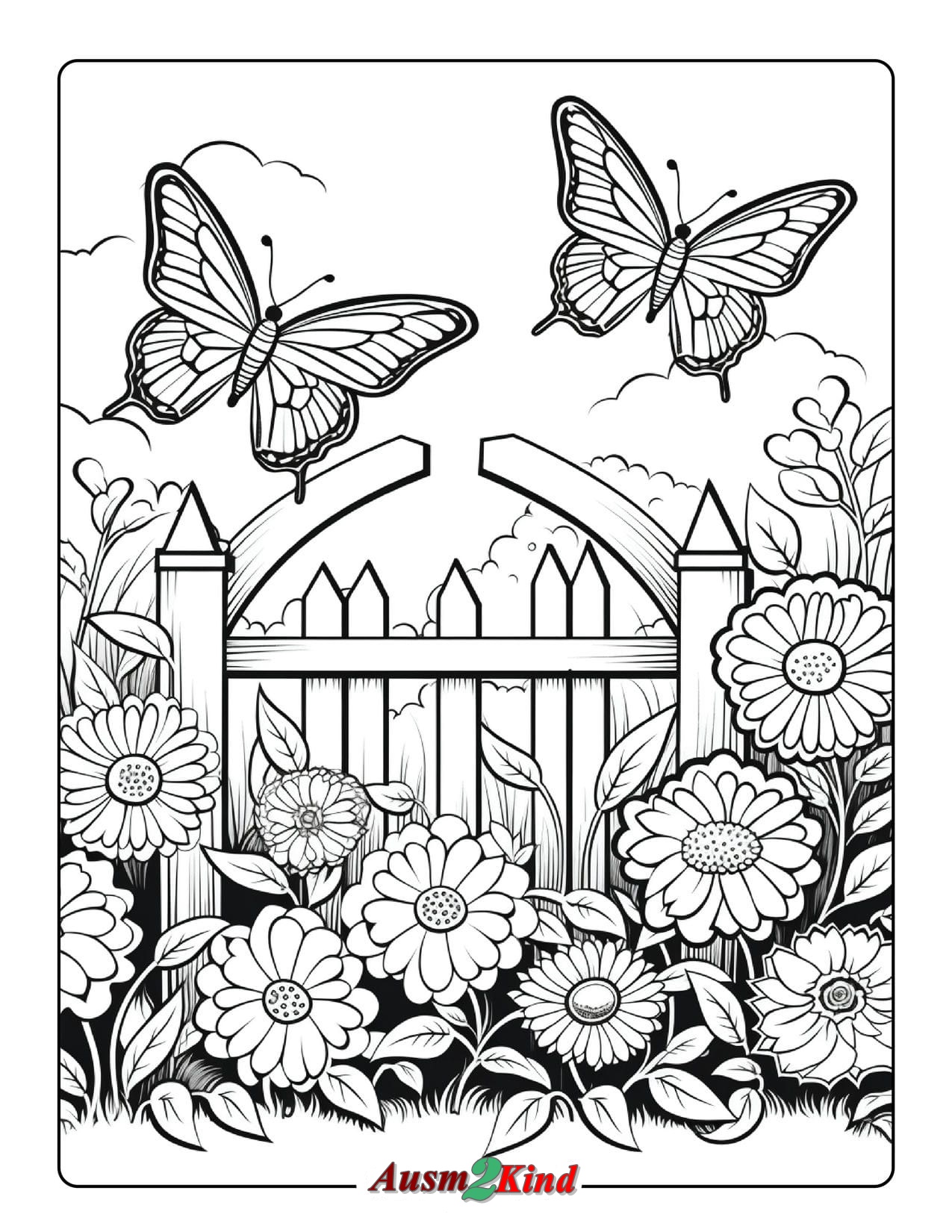 Schmetterlinge im Frühling Ausmalbilder für Kinder