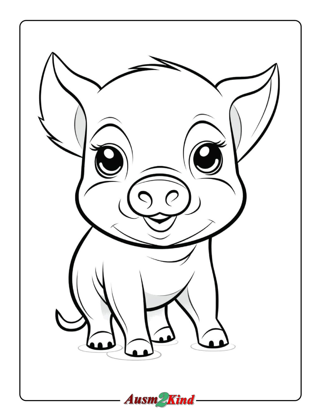 Schöne Schwein Ausmalbilder für Kinder