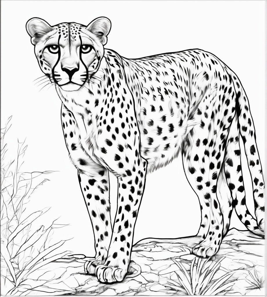 Malvorlage Gepard