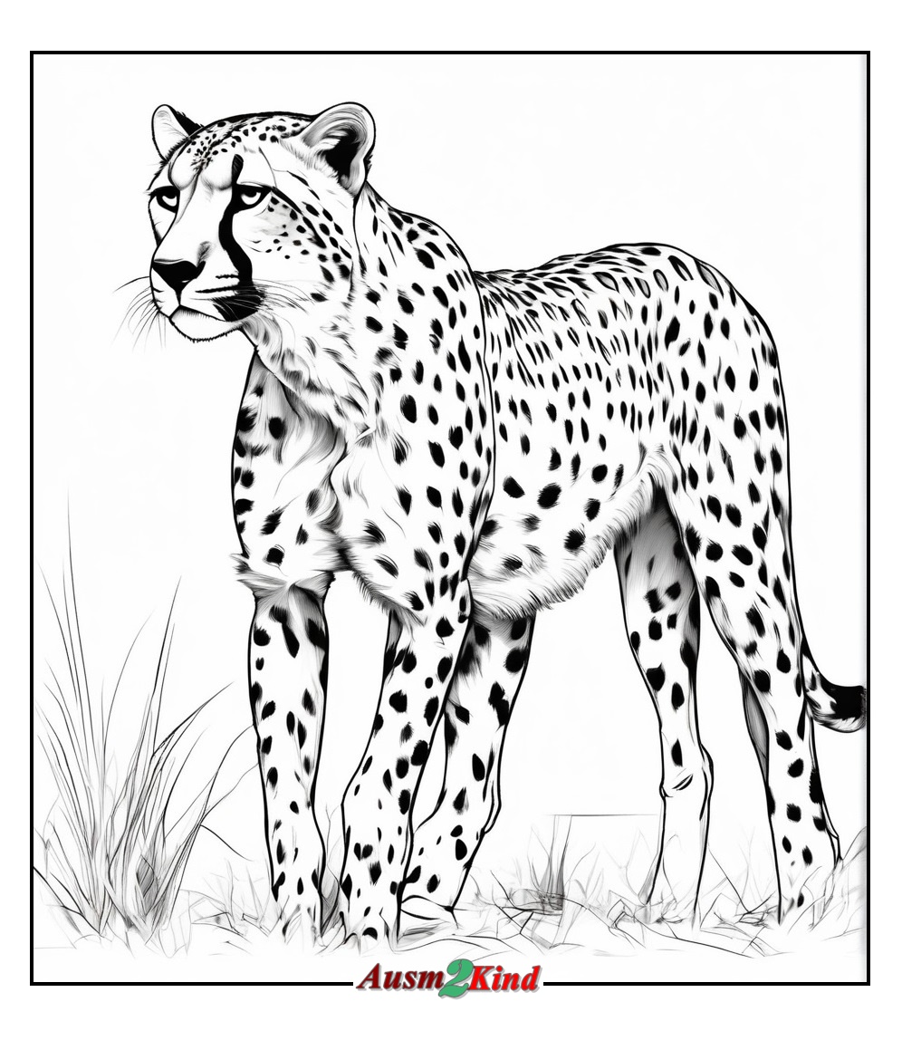 Ausmalbilder Gepard - Tiere zum Ausdrucken