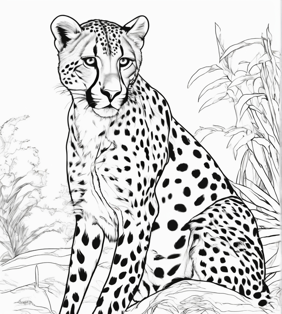 Schwier Gepard Ausmalbild zum Ausdrucken - Tiere
